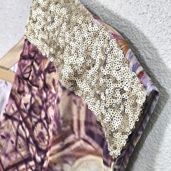 Tiny by Anthropologie Women’s Blouse Wearable Art Boho Mixed Media Size Medium - Picture 8 of 9